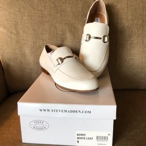 Steve Madden white Kerry loafers